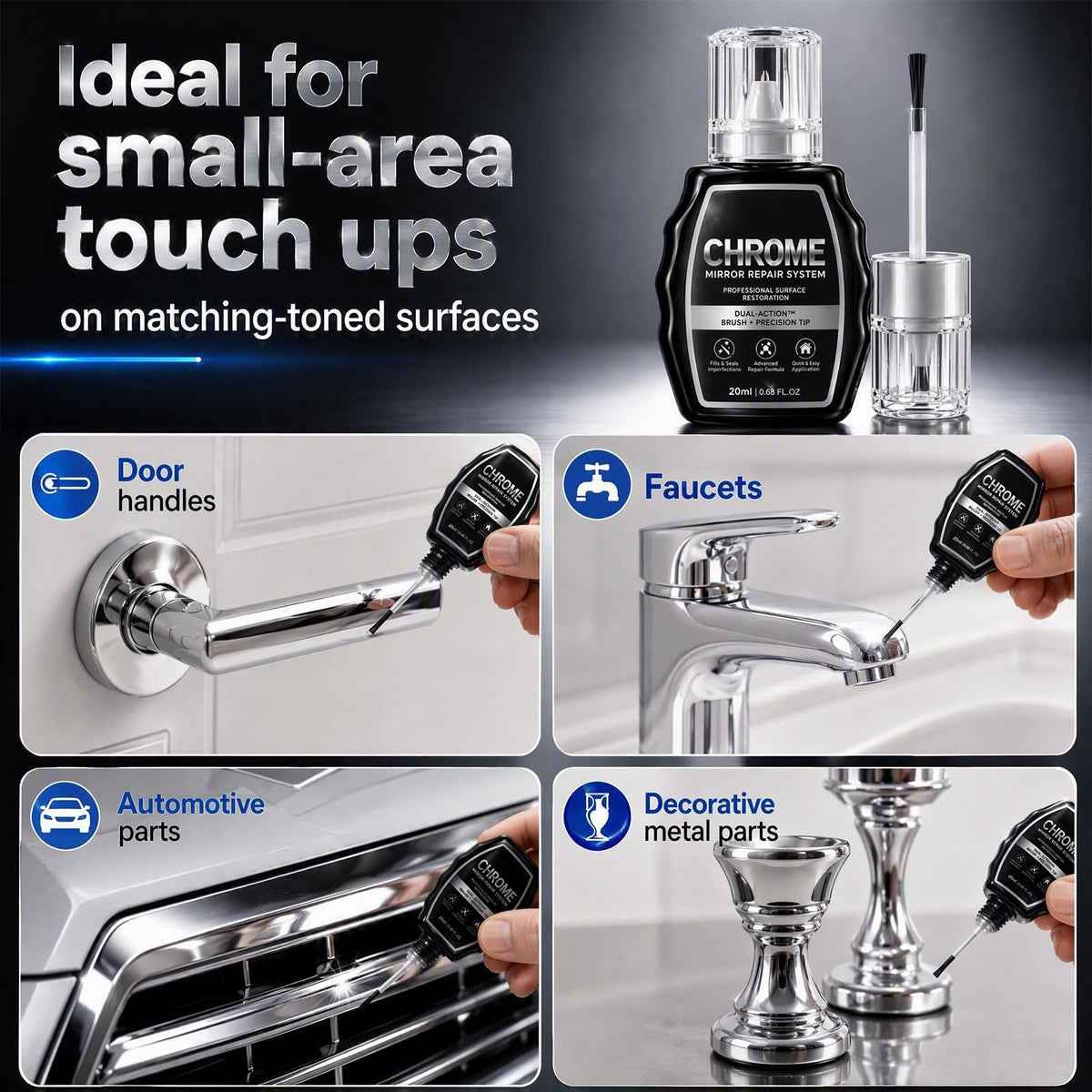 Professional Chrome Repair Pen for Automotive and Household Use - PACK OF 2