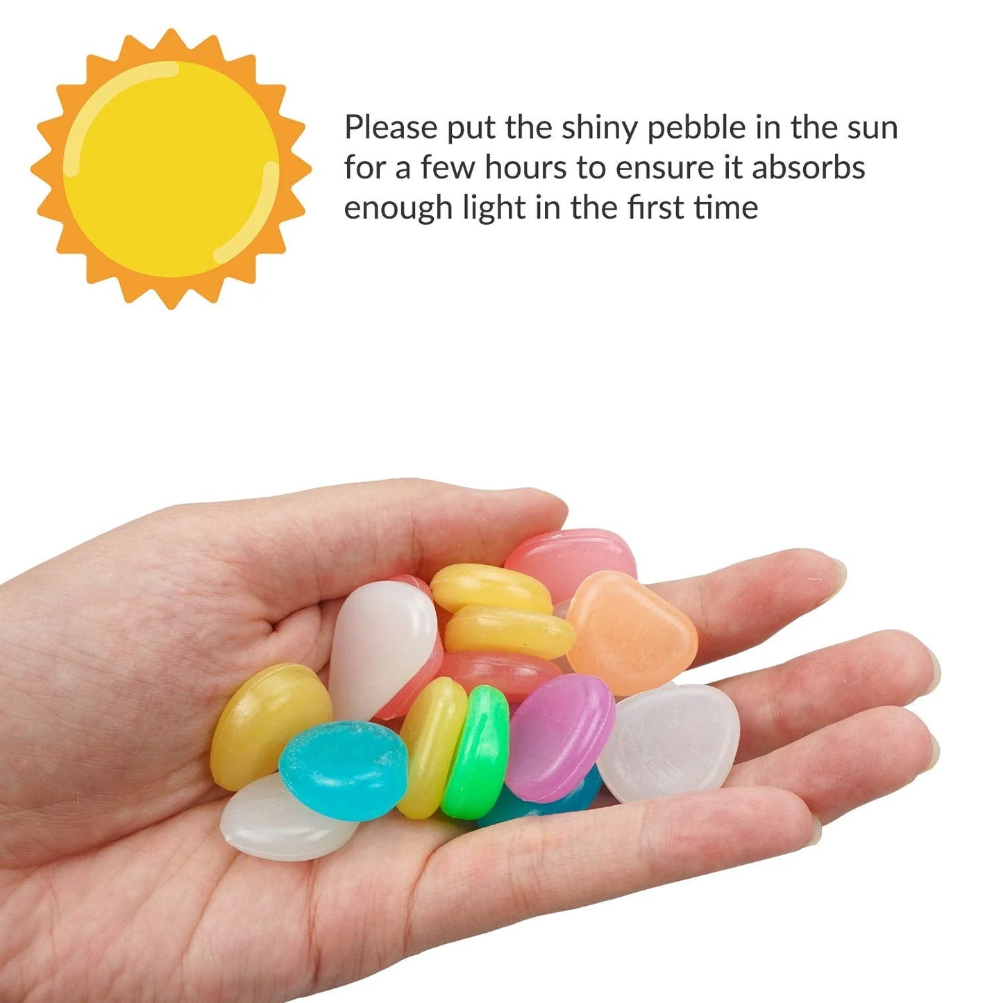 LUMINOUS STONES – MULTI COLOR GLOW STONES (200 PCS)