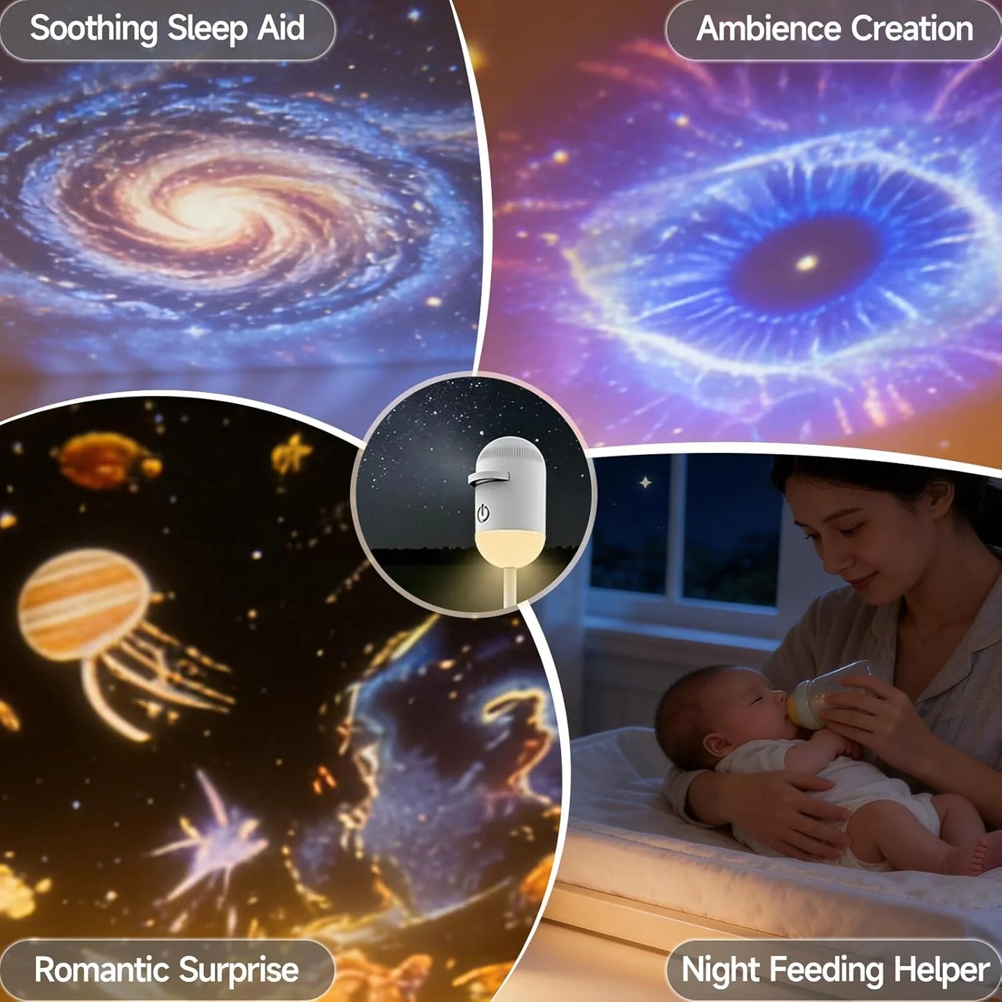 Wall Projection Lamp Starry Usb Starry Sky Ambience Light