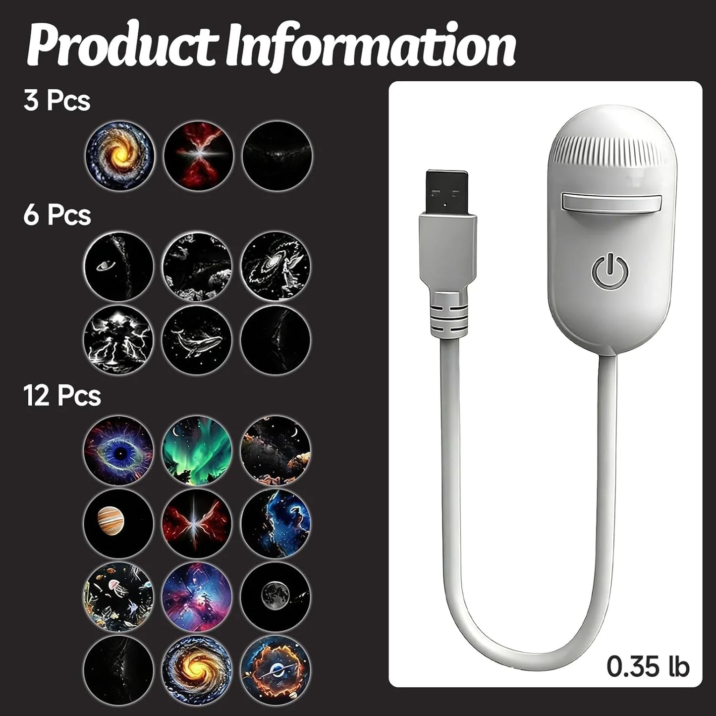Wall Projection Lamp Starry Usb Starry Sky Ambience Light