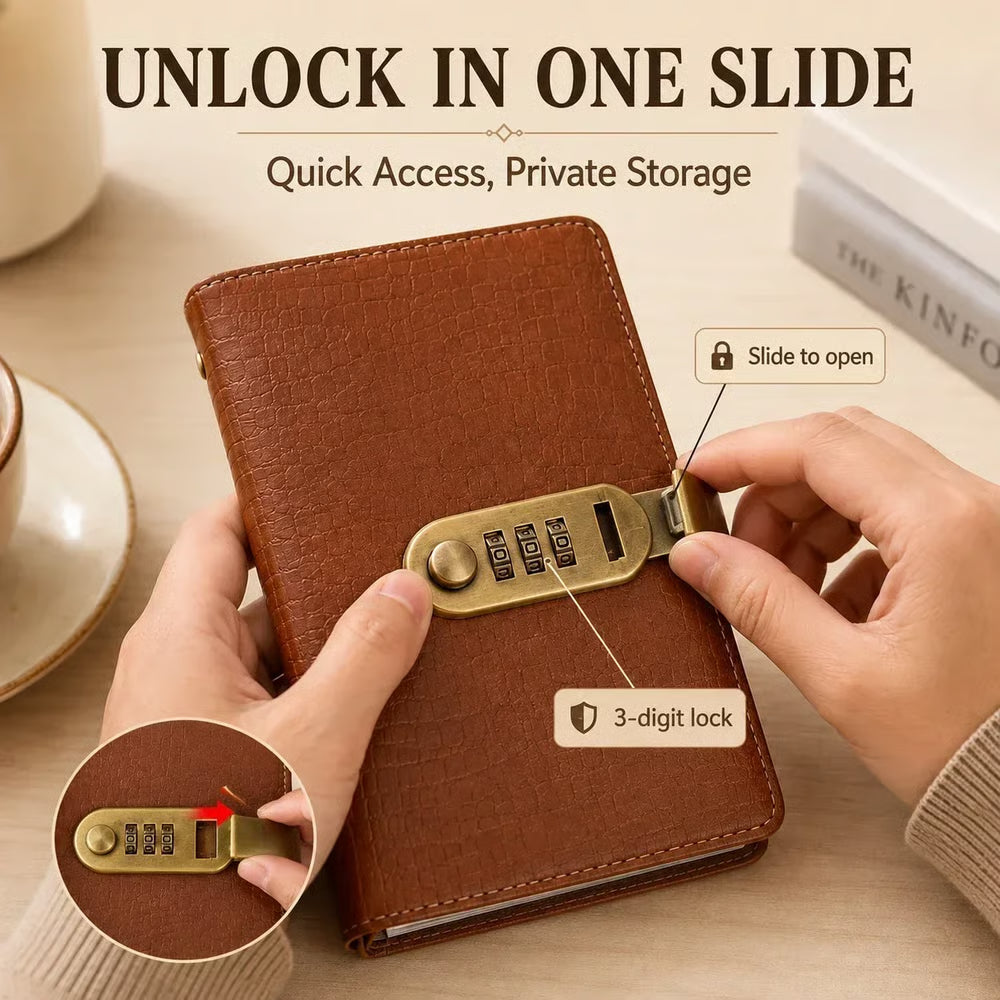 VaultMate™ Savings Book – Lockable Cash Organizer & Savings Planner