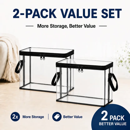 StoreNest™ Clear Storage Organizer Bin - PACK OF 2