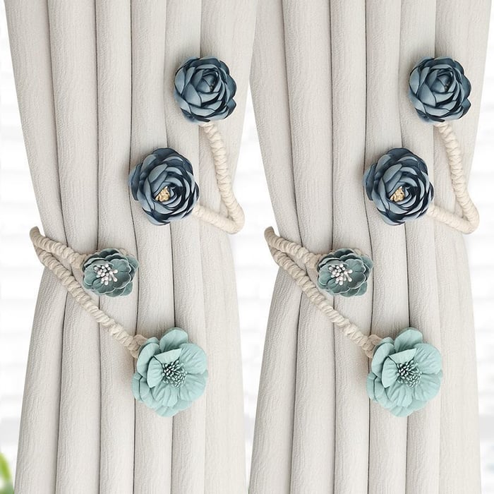 Floral Curtain Ties - Pack Of 2
