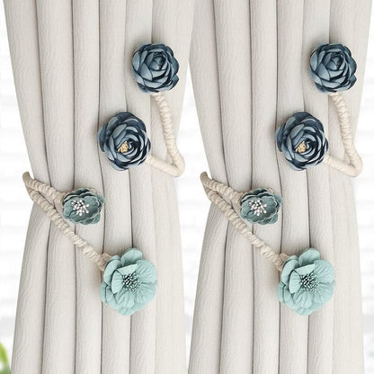Floral Curtain Ties - Pack Of 2