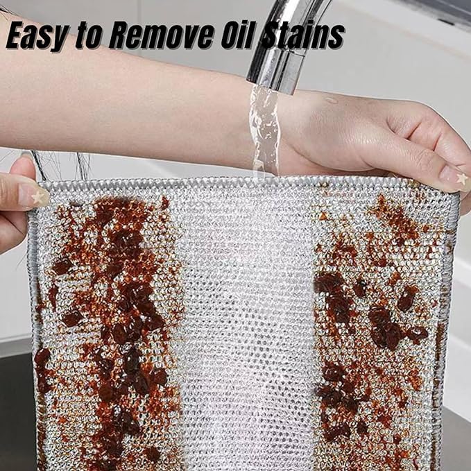 Multifunctional Wire Dish Cloth - Pack Of 5