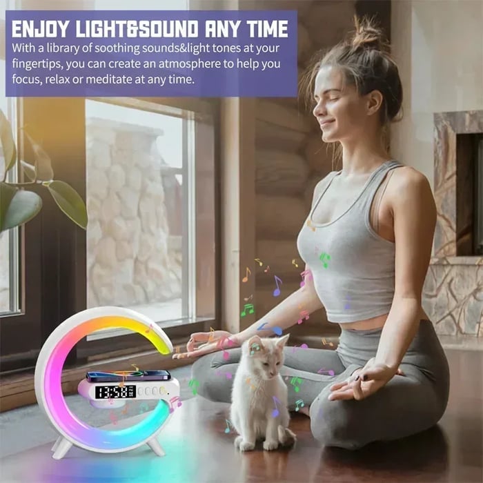 LED G-Lamp Wireless charger RGB Light Bluetooth Speaker
