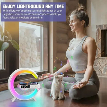 LED G-Lamp Wireless charger RGB Light Bluetooth Speaker