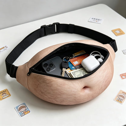 REALISTIC FAKE BEER BELLY WAIST BAG