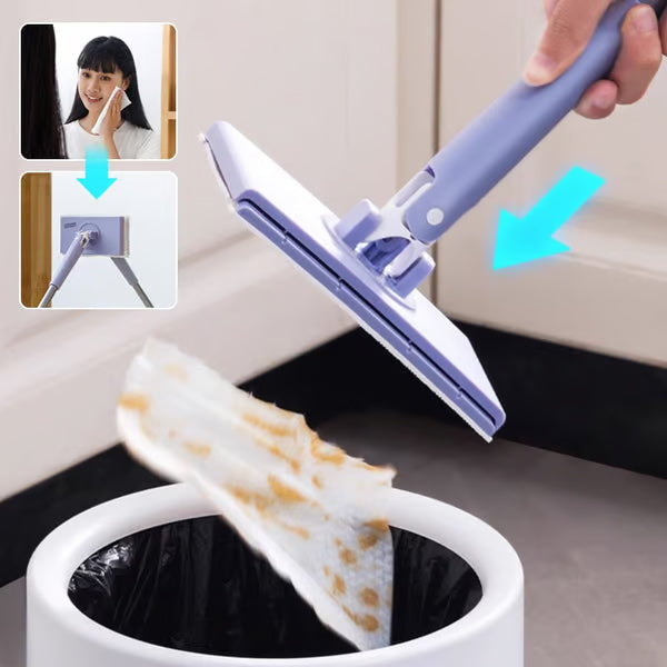 Easy-Clean Mini Mop With Auto Cloth Grip