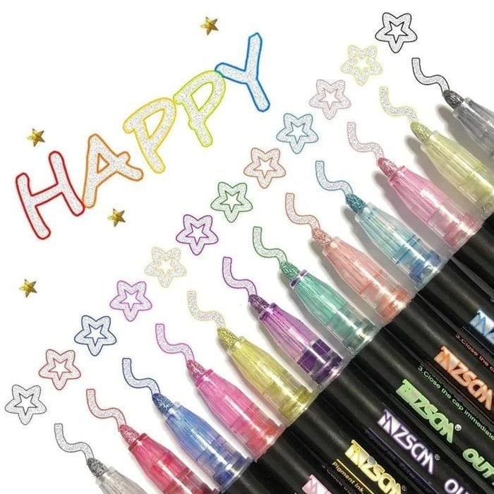 Super Squiggles Outline Marker pen - 12 Colors