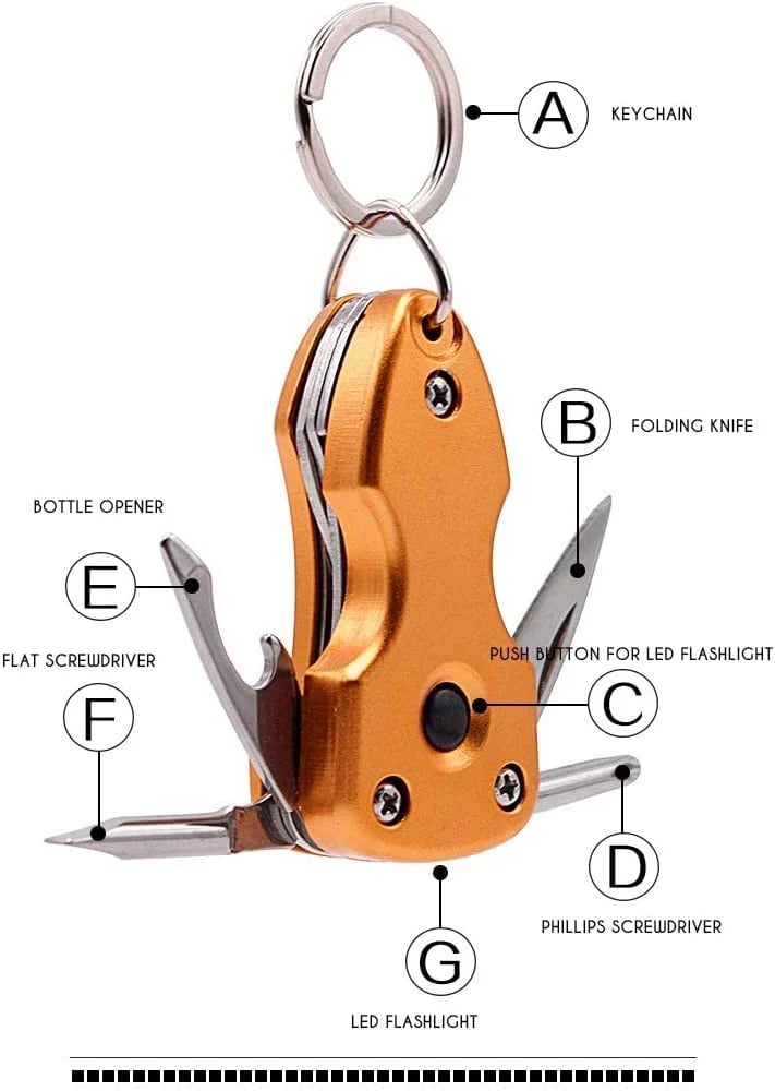 Multifunctional Folding Keychain