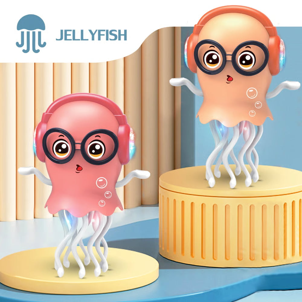 🏆Hot Sale⚡Magic Dancing Jellyfish Toy： LED Lights, Music & Smart Obstacle Avoidance