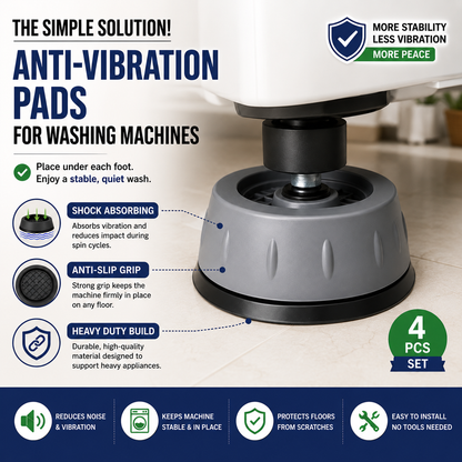 ANTI-VIBRATION PADS FOR WASHING MACHINE - 4 PCS