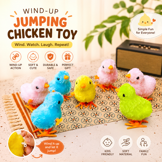 🐥 Wind-Up Jumping Chicken Toy