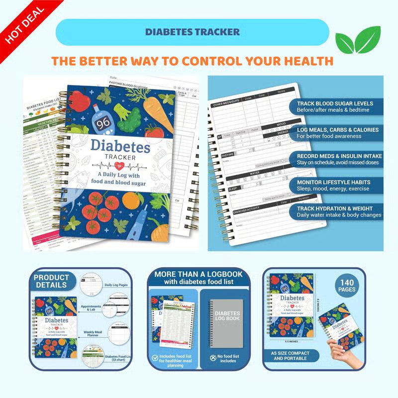 📘✨Special for Diabetes - Diabetes Tracker Book