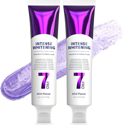 New 7-Pro Intensive Toothpaste | Upgraded Purple Formula with 7 Probiotics | Deep Enamel Repair & Long-Lasting Freshness