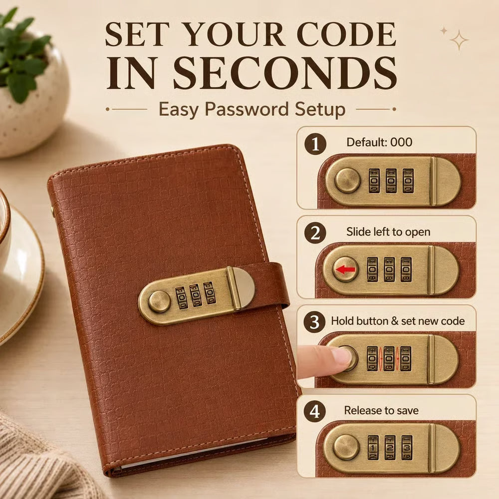 VaultMate™ Savings Book – Lockable Cash Organizer & Savings Planner