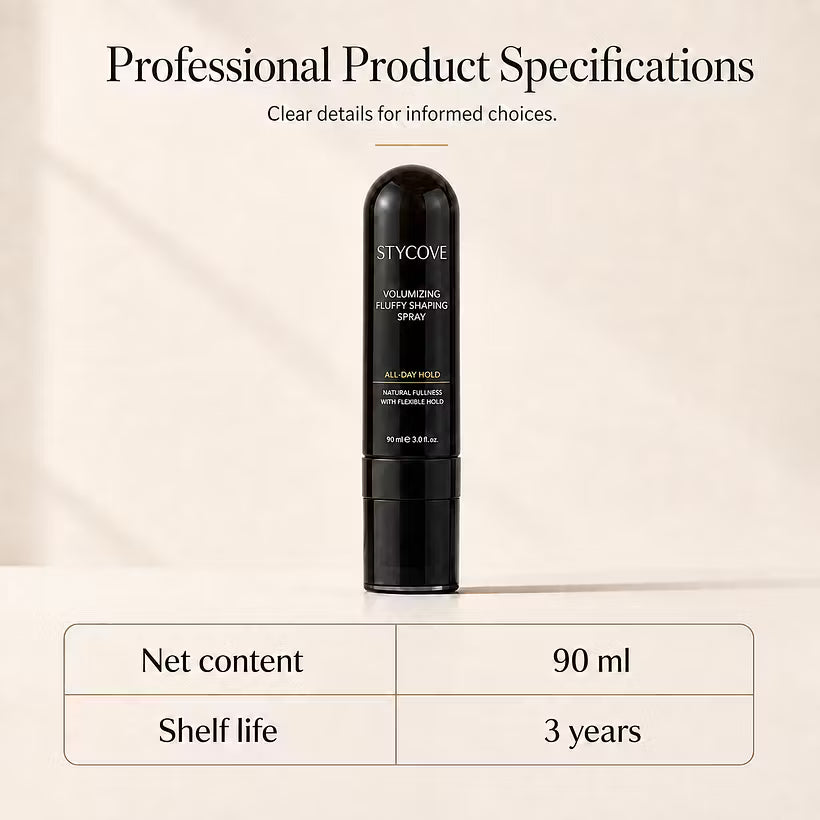 90ml Fluffy Hair Shaping Spray Long Lasting Volumizing Mist with Peach Fragrance (IMPORTED)