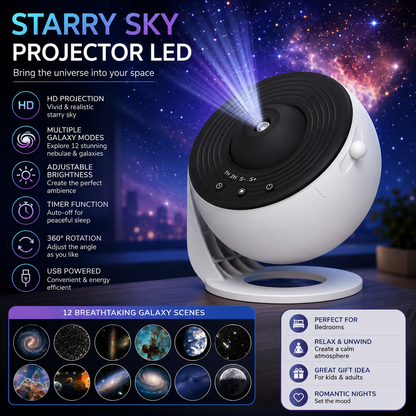 Starry Sky Projector LED Disco Lamp