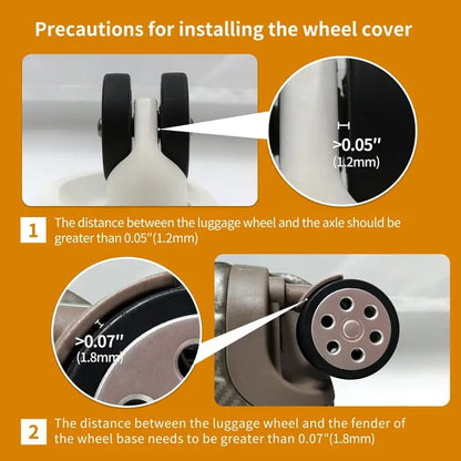 Luggage Wheel Protection Covers for 8 Spinner Wheels Luggage - Pack Of 8