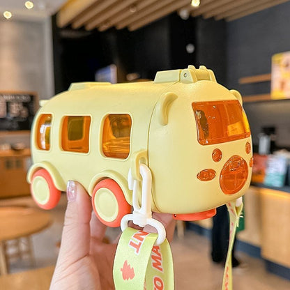Portable Water Cup in Bus Shape with Strap（16.9 Oz）