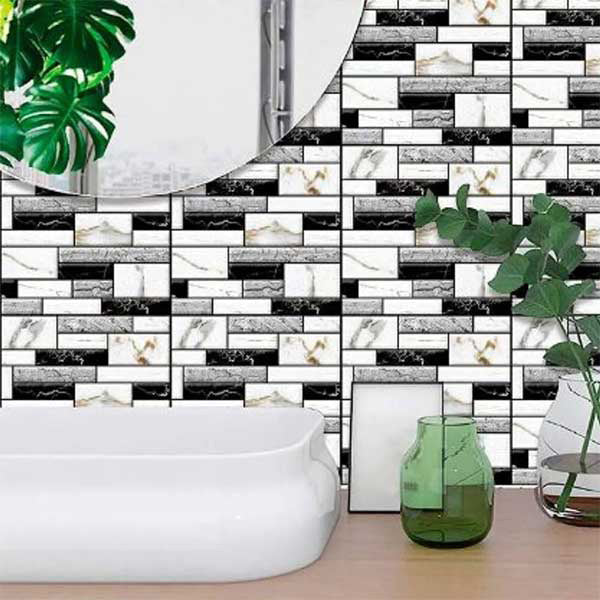 Marble pattern 3D wall stickers 10 PCS