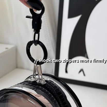 Portable Mini Clear Zipper Storage Bag - Pack Of 2