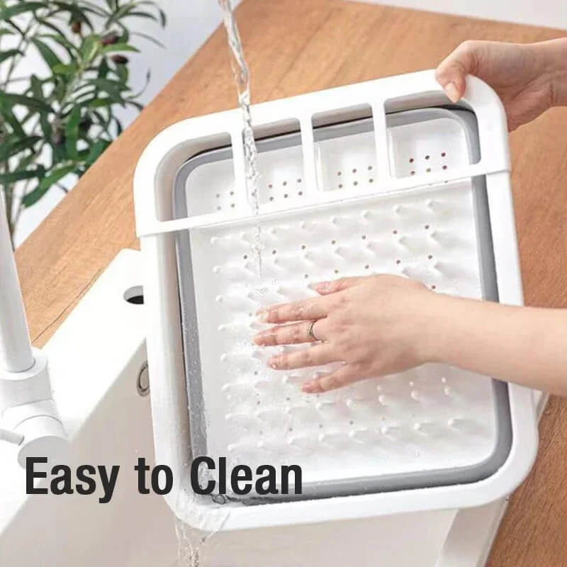 Kitchen Foldable Dish Rack with Drainer