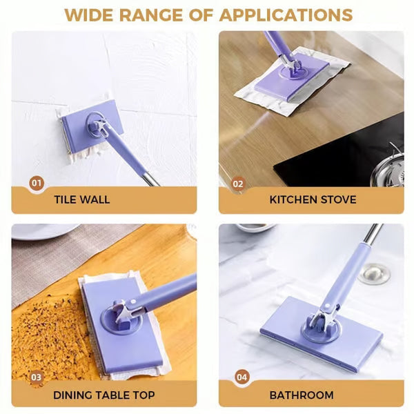Easy-Clean Mini Mop With Auto Cloth Grip
