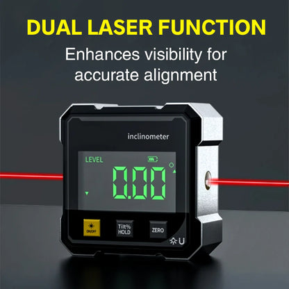 🔥4-Side Magnetic Digital Angle Gauge with Laser