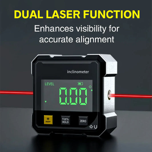 🔥4-Side Magnetic Digital Angle Gauge with Laser
