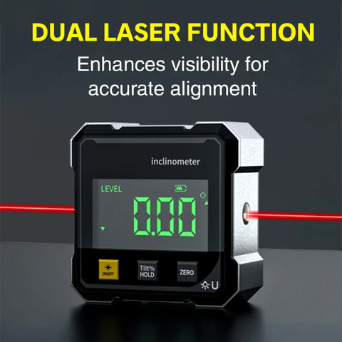 🔥4-Side Magnetic Digital Angle Gauge with Laser
