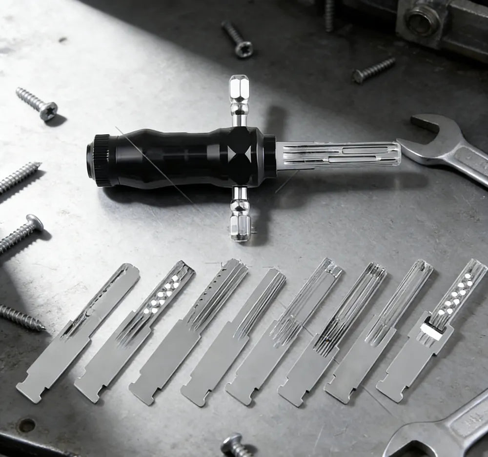 Tubular Lock Pick Set – 9-in-1 Precision Locksmith Tool Kit