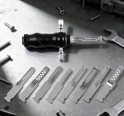 Tubular Lock Pick Set – 9-in-1 Precision Locksmith Tool Kit