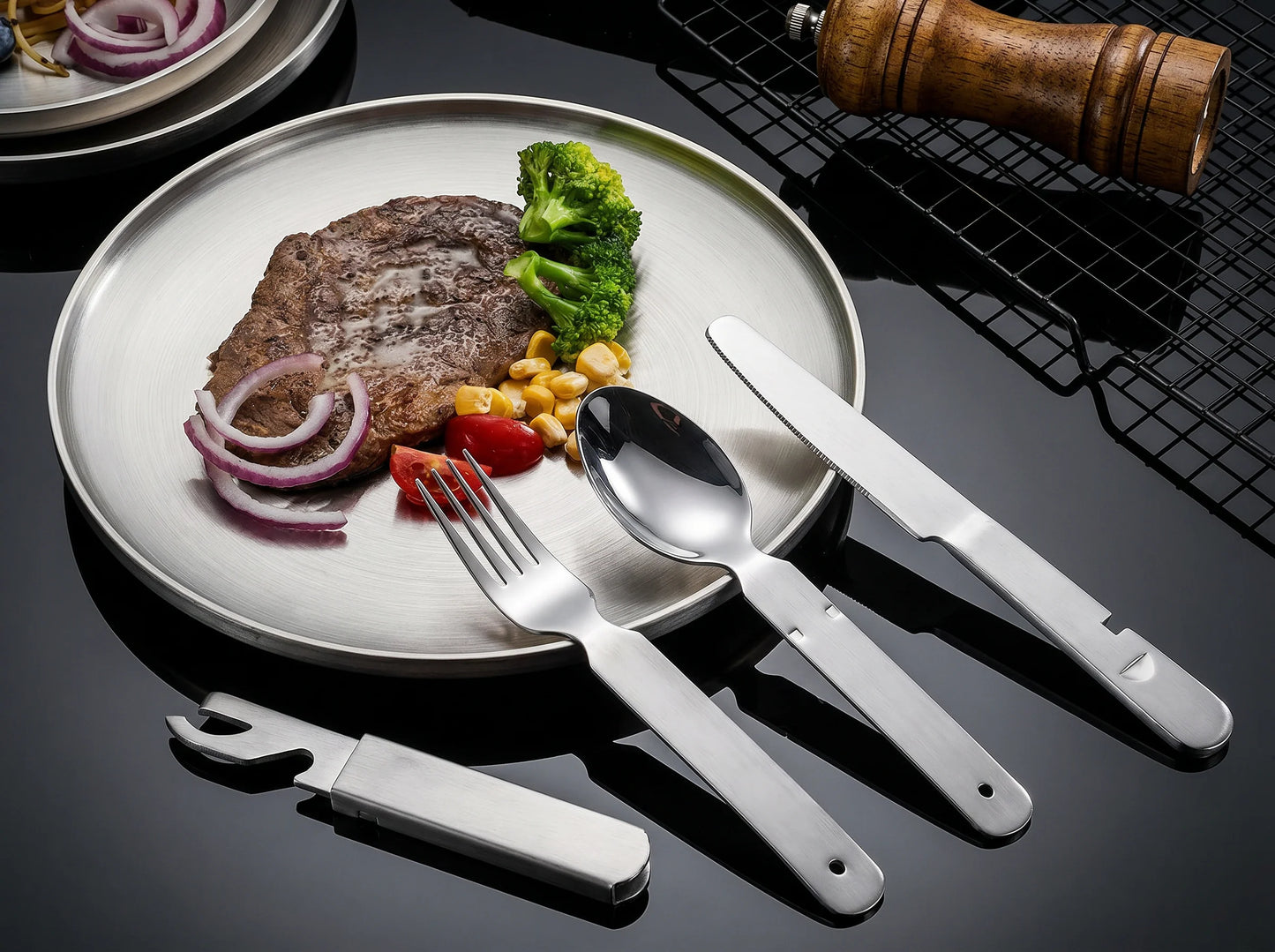 Pocket Kitchen™ 4-in-1 Steel Set