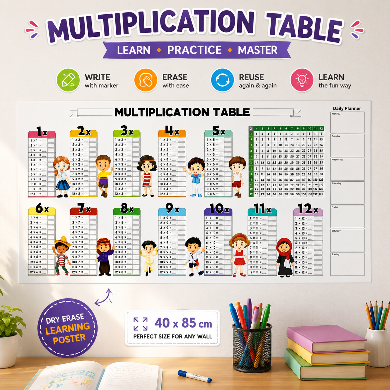 📚Educational Dry Erase Color Multiplication For Kids