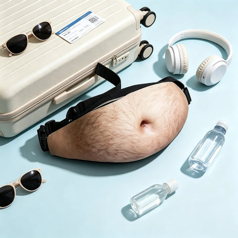 REALISTIC FAKE BEER BELLY WAIST BAG