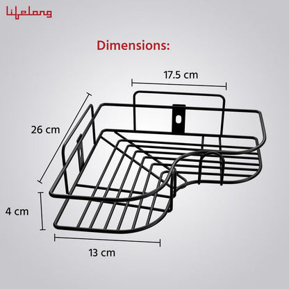 Self-Adhesive Shelves for Corner Walls for Bathroom - Pack Of 2