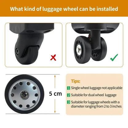 Luggage Wheel Protection Covers for 8 Spinner Wheels Luggage - Pack Of 8