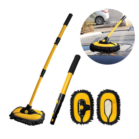 Car Wash Brush Mop: Adjustable Telescopic Wash Brush Kit