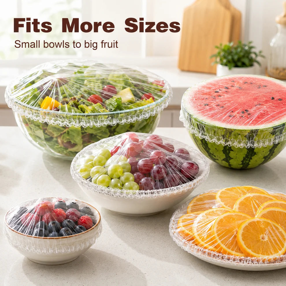✨ Stretch Food Covers - 100 Pcs Pack