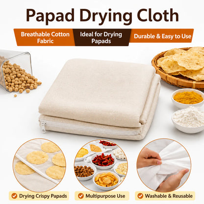 Premium Cotton Food Drying Cloth with Protective Mesh Net