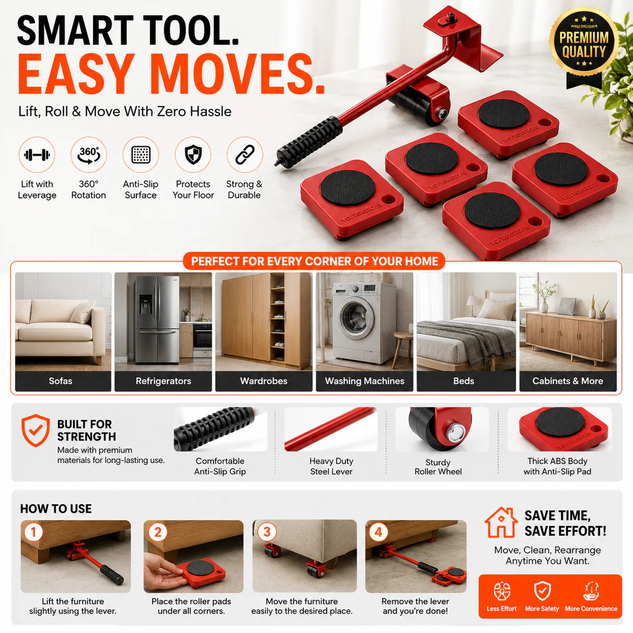 Heavy Furniture Lifter Tool Set