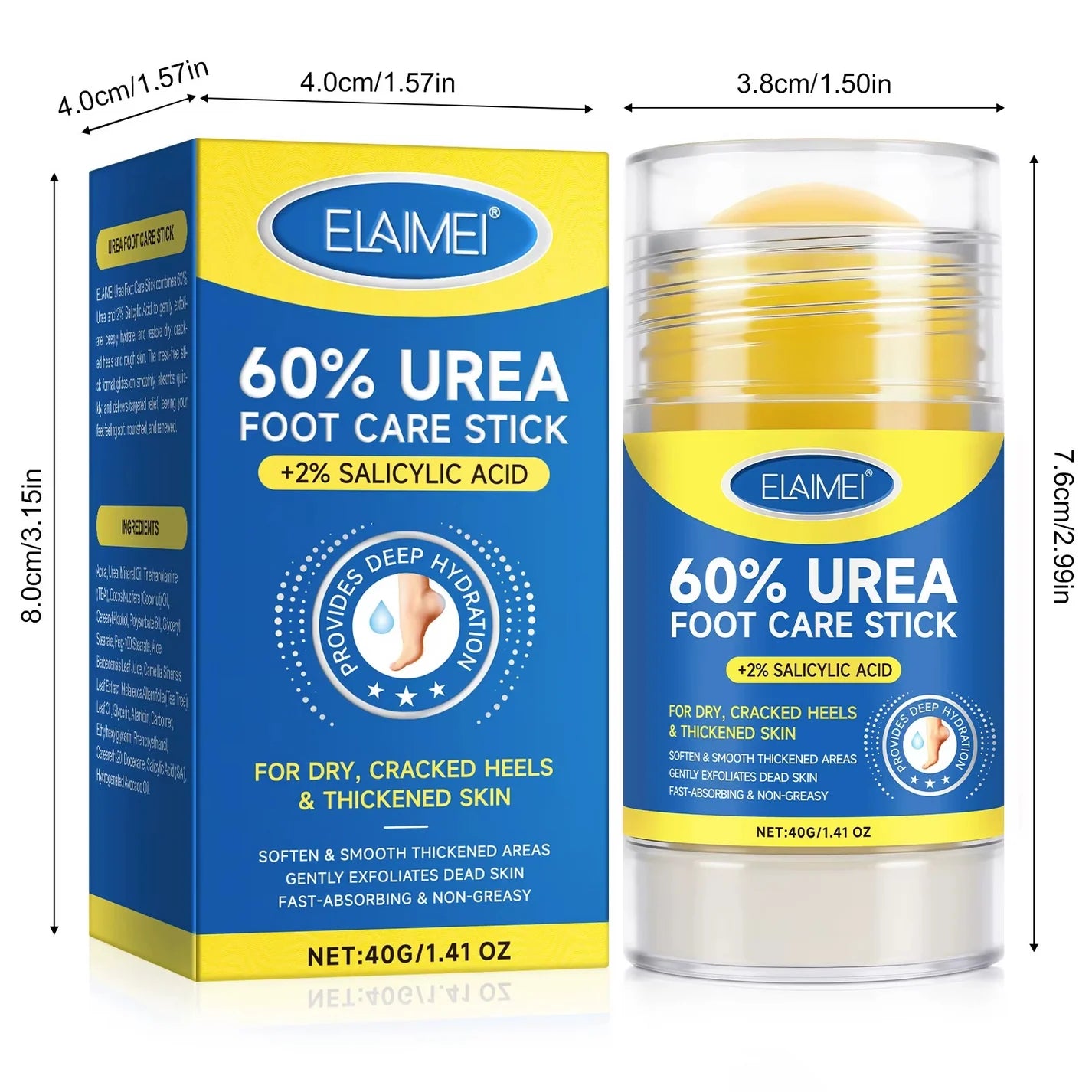 60% Urea Exfoliating Foot Cream Stick