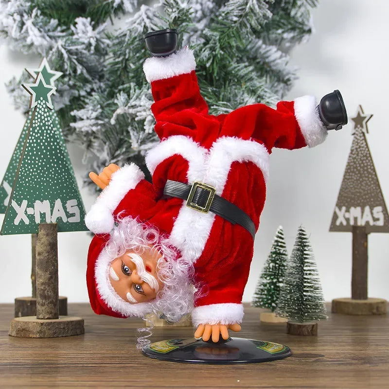 🎅Breakdancing Santa – Musical Dancing Christmas Figurine, Festive Decor & Gift 🕺🎄