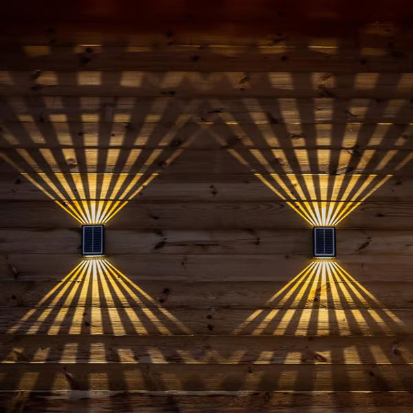 4 LED Solar Colorful Wall Lights Outdoor Light Waterproof