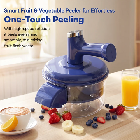 Electric Fruit Peeler & Mixer – 2-in-1, USB Rechargeable, One-Touch, 10s Peel 🍎