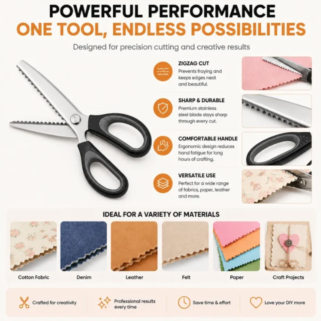 DIY Serrated Sewing Scissors – Precise and Easy to Use