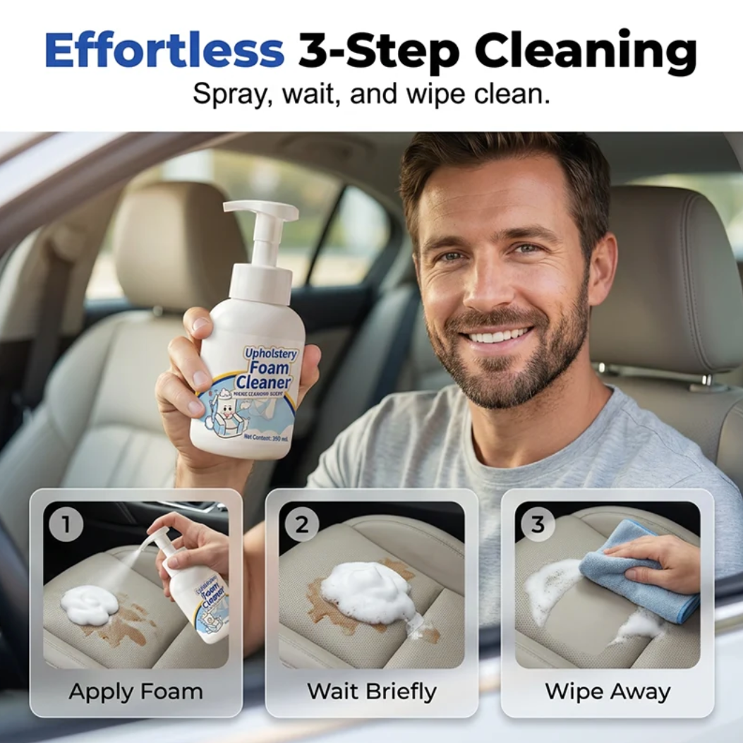 No-Wash Fabric & Upholstery Foam Cleaner