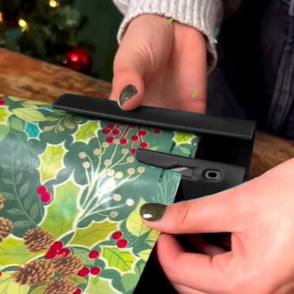 New Style Wrapping Paper Cutter – Helps Cut Straight & Clean, Hidden Blade Design, for Wrapping Paper Rolls 🎁